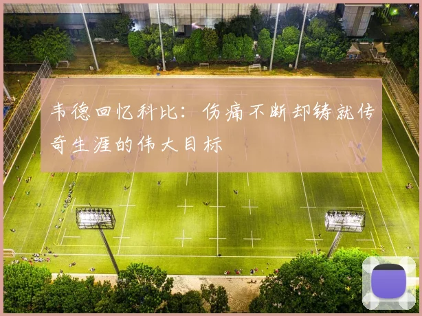 韦德回忆科比：伤痛不断却铸就传奇生涯的伟大目标